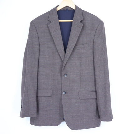 JOS. A. BANK Traveler Tailored Fit Sport Coat Brown Navy Houndstooth Men's 42L