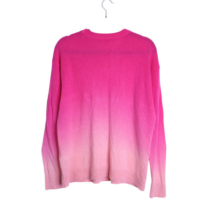 ALICE + OLIVIA Gleeson Cashmere Sweater Dip Dye Ombre Pink Long Sleeve Women's L