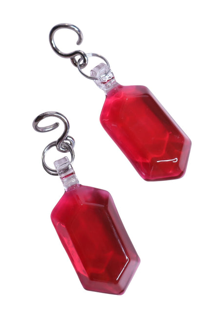 GLASSWEAR STUDIOS Handmade Pinot Noir Red Rupee Weights 10g/2.5mm Hangers