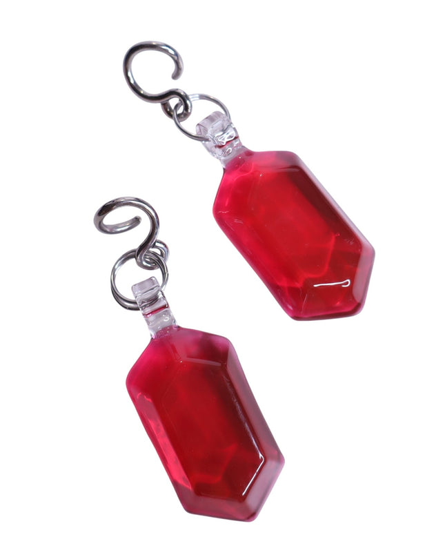 GLASSWEAR STUDIOS Handmade Pinot Noir Red Rupee Weights 10g/2.5mm Hangers