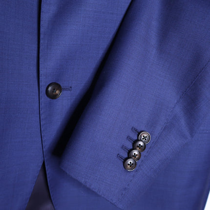 SUITSUPPLY Lazio Slim Sport Coat Mid Blue Wool Single Breasted Men's 50/US 40