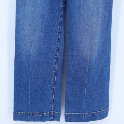 Maeve The Colette Jeans Blue Mini Fern Wash Cropped Wide Leg Women's 26