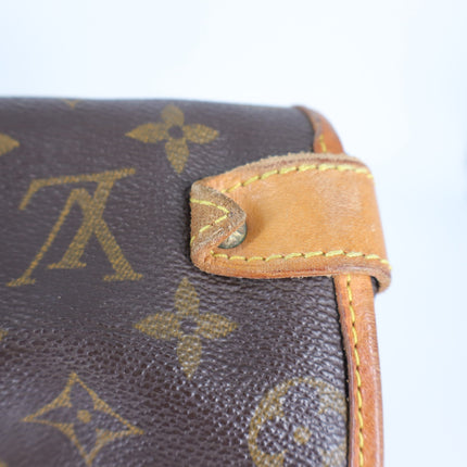 Louis Vuitton Saumur Saddle Bag Brown Leather Monogram Crossbody