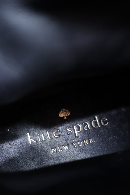 KATE SPADE Sabina Moto Ankle Boot Black Leather Double Buckle Women's 7