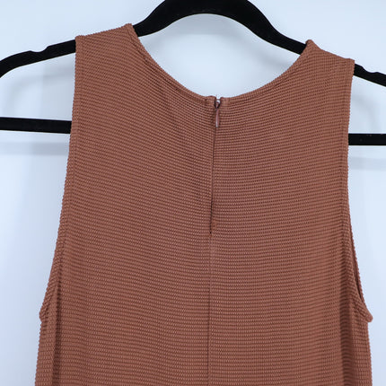 ANINE BING Savannah Dress Terracotta Waffle Midi Sleeveless Women's S