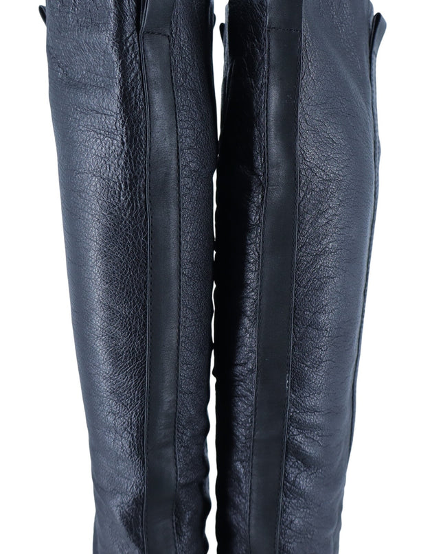 Jeffrey Campbell Leather High Heeled Boots Black Over The Knee Women's 9