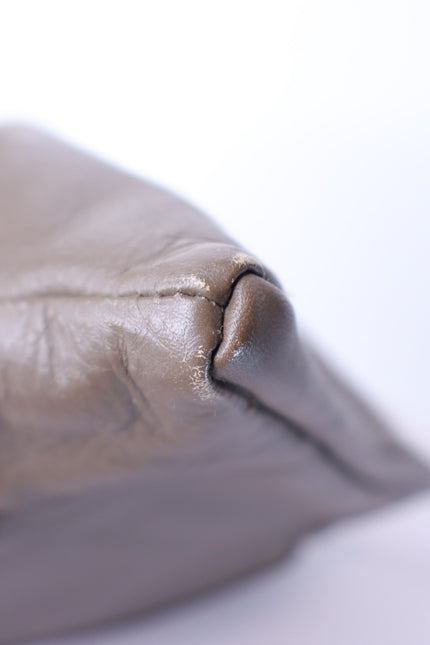 MM6 Dark Taupe Clutch Maison Martin Margiela Pebbled Leather Two Pocket Wallet