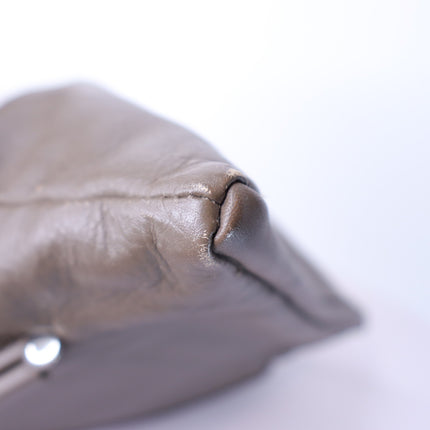 MM6 Dark Taupe Clutch Maison Martin Margiela Pebbled Leather Two Pocket Wallet