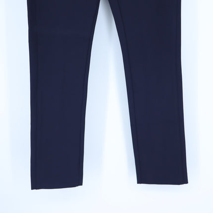Veronica Beard Zip Back Scuba Pant Navy Cropped Stretch Women's 0
