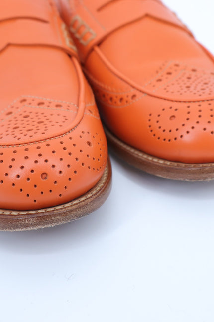 THE OFFICE OF ANGELA SCOTT Ms. Charlotte Orange Penny Loafers Women's 38.5/US8.5