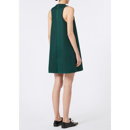 MaxMara Didone Netted Mini Dress NWT Green Sleeveless Mesh Flared Women's 10