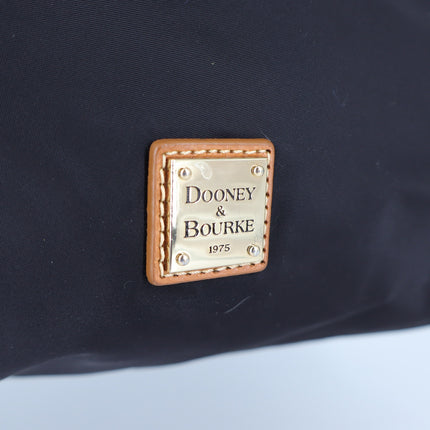 Dooney & Bourke Nylon Tote Bag Black and Tan Large Shoulder Carryall