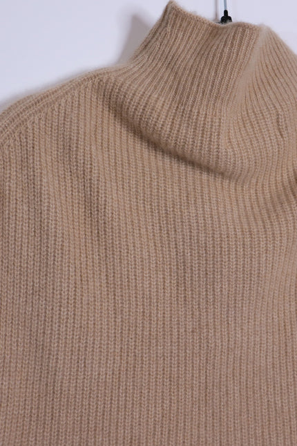 BY ANTHROPOLOGIE Oversized Ribbed 100% Cashmere Sweater Vest Neutral Women's XS