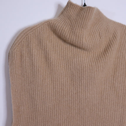 BY ANTHROPOLOGIE Oversized Ribbed 100% Cashmere Sweater Vest Neutral Women's XS