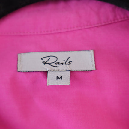 Rails Arlo Shirt Azalea Pink Button Up Long Sleeve Relaxed Fit Women's M