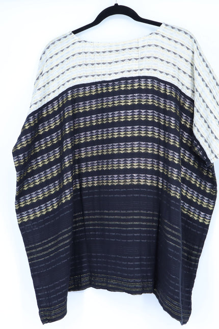ACE & JIG Nile Metallic Tunic Top Black NWT Lurex Oversized Lagenlook Women's L