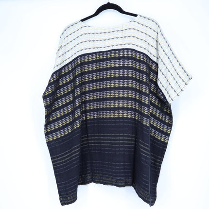 ACE & JIG Nile Metallic Tunic Top Black NWT Lurex Oversized Lagenlook Women's L