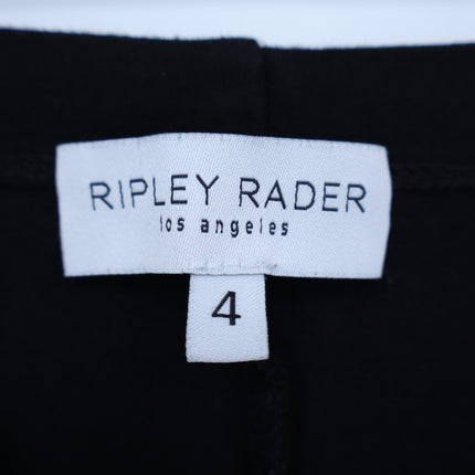 Ripley Rader Ponte Knit Pants Black Wide Leg Business Casual Women's 4/US L