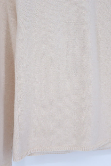 MAXMARA High Neck Cashmere Sweater Ivory Long Sleeve Quiet Luxury Women's L