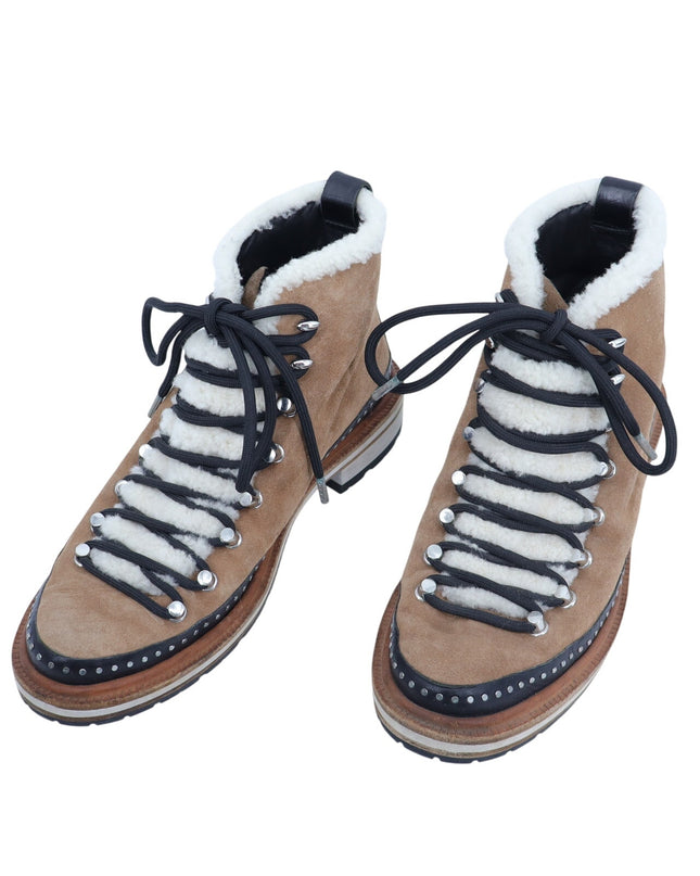Rag & Bone Compass Shearling Ankle Boot Camel Women's 39.5/US 9.5