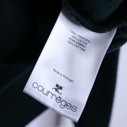 COURREGES Oversized Hoodie Dark Green Cotton and Fleece Unisex L