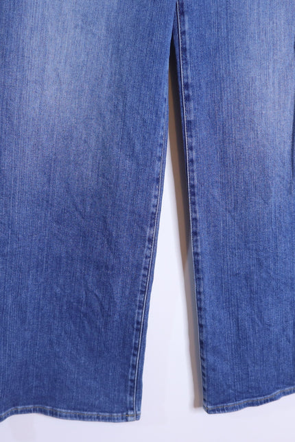 FRAME Le Slim Palazzo Jeans Drizzle Medium Wash Blue High Rise Women's 28