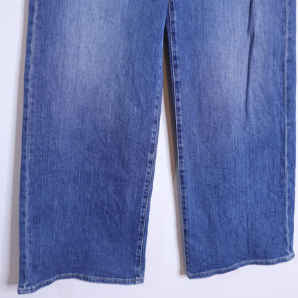 FRAME Le Slim Palazzo Jeans Drizzle Medium Wash Blue High Rise Women's 28