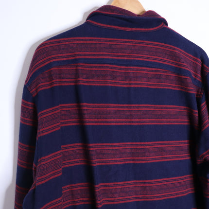 FAHERTY Yukon Brushed Work Shirt NWT Carmine Striped Red Cotton Men's XL