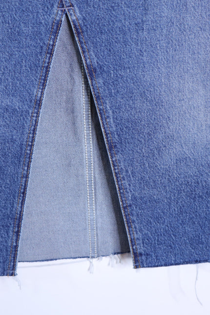 REFORMATION JEANS Jagger Denim Midi Skirt Hemlock Classic Blue Women's 30