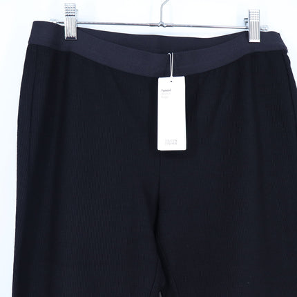Eileen Fisher Stretch Ponte Pants Black NWT Pull On Ribbed Casual Women's M