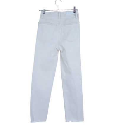 RE/DONE 70's Stove Pipe Jeans Vintage White High Rise Stretch Women's 25