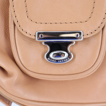 Marc Jacobs Leather Mini Shoulder Bag Beige Tan Y2K Neutrals Pochette