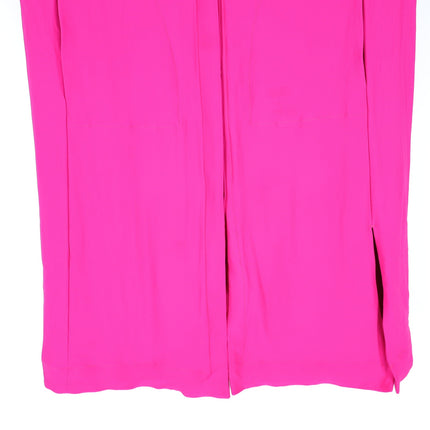 ALTUZARRA Geometric Fringe Zipper Mini Dress Pink Art To Wear Women's 42/US 10