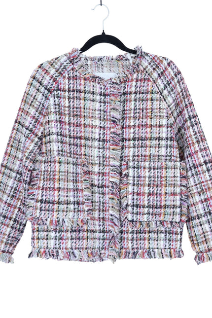 ESSENTIEL ANTWERP Colorful Tweed Cardigan Off-White Red Black Women's 32/US 2