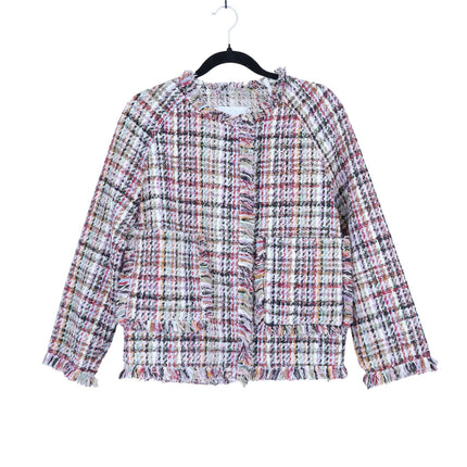 ESSENTIEL ANTWERP Colorful Tweed Cardigan Off-White Red Black Women's 32/US 2