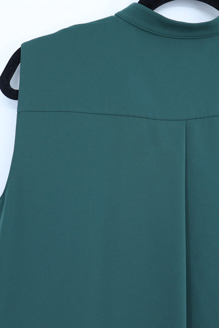 AKRIS PUNTO Green Tunic Dress MSRP$1570 Laser Cut Sleeveless Half Zip Women's 12