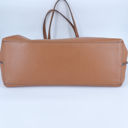 Rebecca Minkoff Megan Tote Caramello Tan Leather Antique Brass Large Bag
