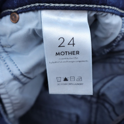 Mother Blue Rascal Ankle Chew Jeans Blue Tongue And Chic Mid Rise Women's 24