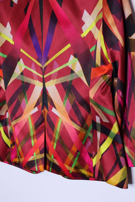 ESCADA Bozena Blazer Fantasy Multicolor Geometric Single Button Women's 40/US10