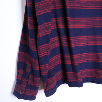 FAHERTY Yukon Brushed Work Shirt NWT Carmine Striped Red Cotton Men's XL