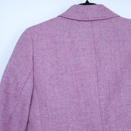 J. CREW Bristol Herringbone Wool Blazer Lilac Double Breasted Women's 00