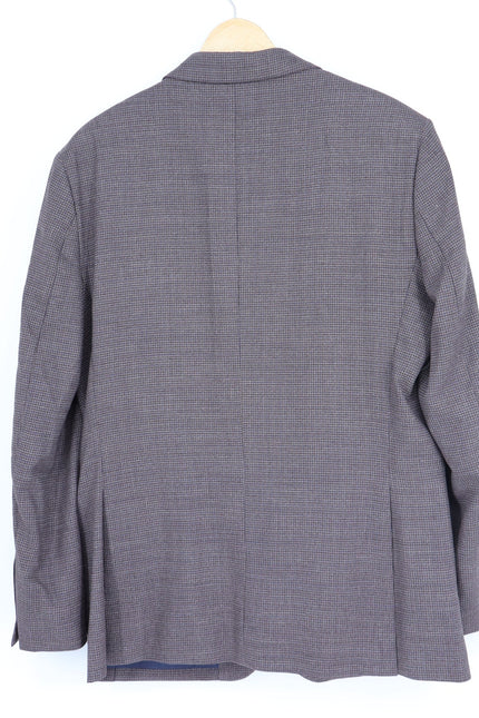 JOS. A. BANK Traveler Tailored Fit Sport Coat Brown Navy Houndstooth Men's 42L