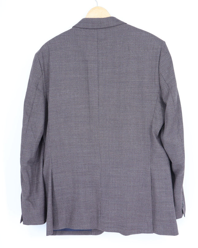 JOS. A. BANK Traveler Tailored Fit Sport Coat Brown Navy Houndstooth Men's 42L