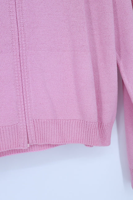 ST. JOHN SPORT Hooded Zip Up Sweater Santana Knit Track Suit Pink Women's L