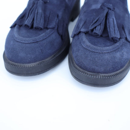 FOREVER & ALWAYS Milly Suede Loafer Navy Tassled Slip On Women's 36/US 5.5