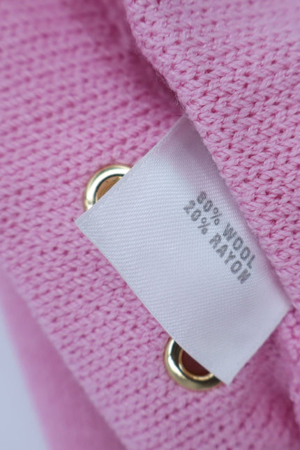 ST. JOHN SPORT Wide Leg Sweater Pant Santana Knit Pink Track Suit Women's M