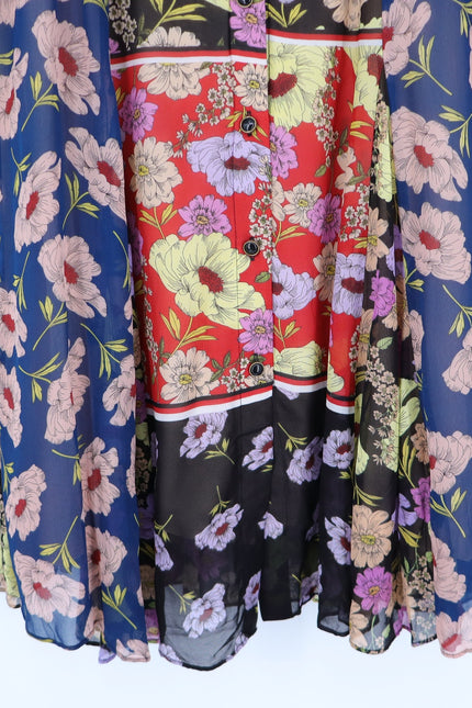 MAEVE Gardenia Wrap Dress Multicolored Floral NWT Long Sleeve Women's 8