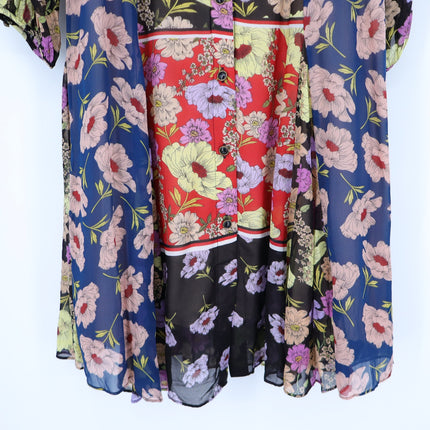 MAEVE Gardenia Wrap Dress Multicolored Floral NWT Long Sleeve Women's 8