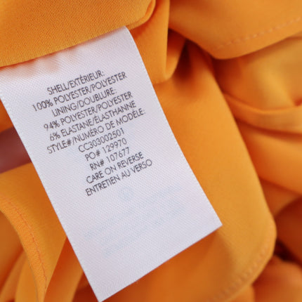 ALICE + OLIVIA Halterneck Sunburst Pleated Mini Dress Orange NWT Women's M