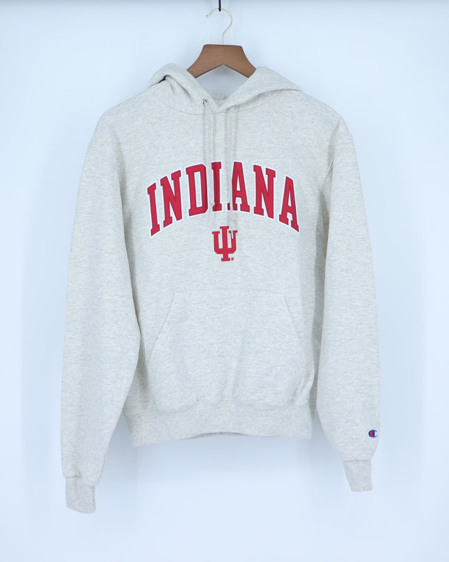 Champion League Collegiate Hoodie Pullover Gray Indiana Hoosiers Men's S